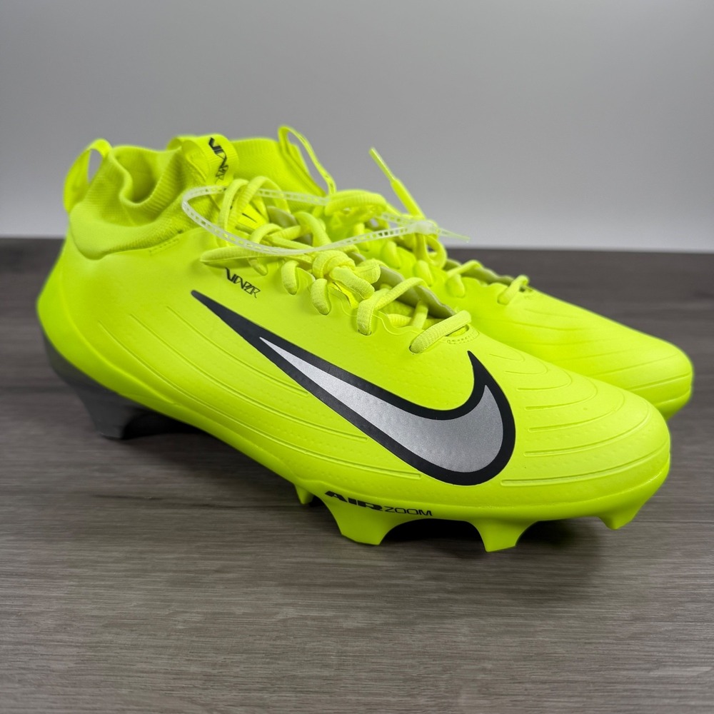 Nike Vapor Pro 1 Football Cleats Volt Green Silver Mens Size 13 IQ5163-700
